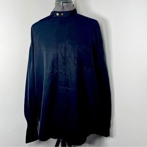 Vtg Pavo By Lastrada Hidden Buttons Long Sleeve Rayon & Polyester Blend Shirt XL